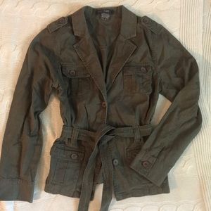 French Cuff Olive Green Jacket. Size M